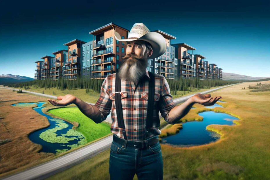 Development Image from Digging Deeper Blog in Gallatin Gateway Gravel Pit, Montana.